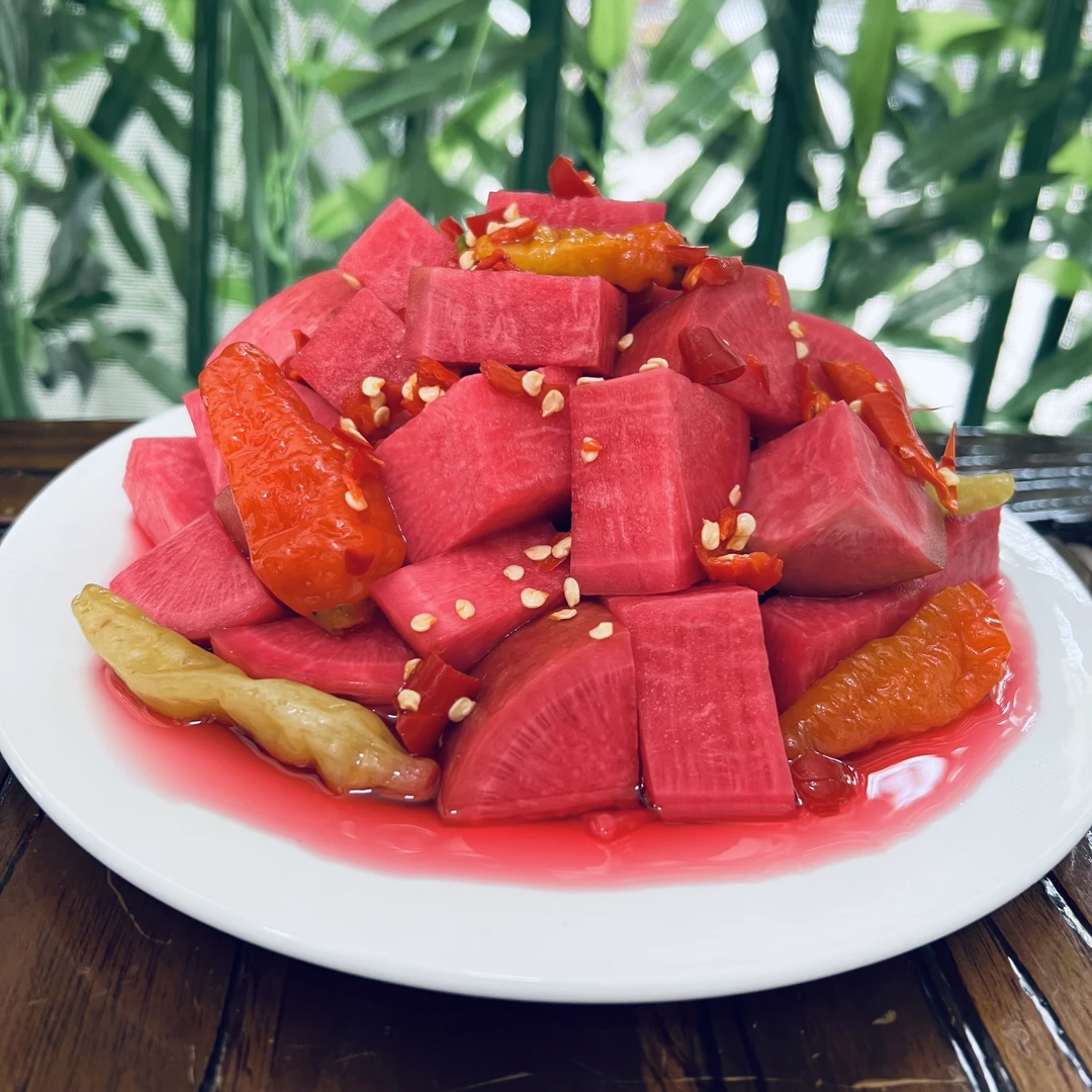 赣南客家泡菜酸甜辣脆紫美人萝卜600克一罐