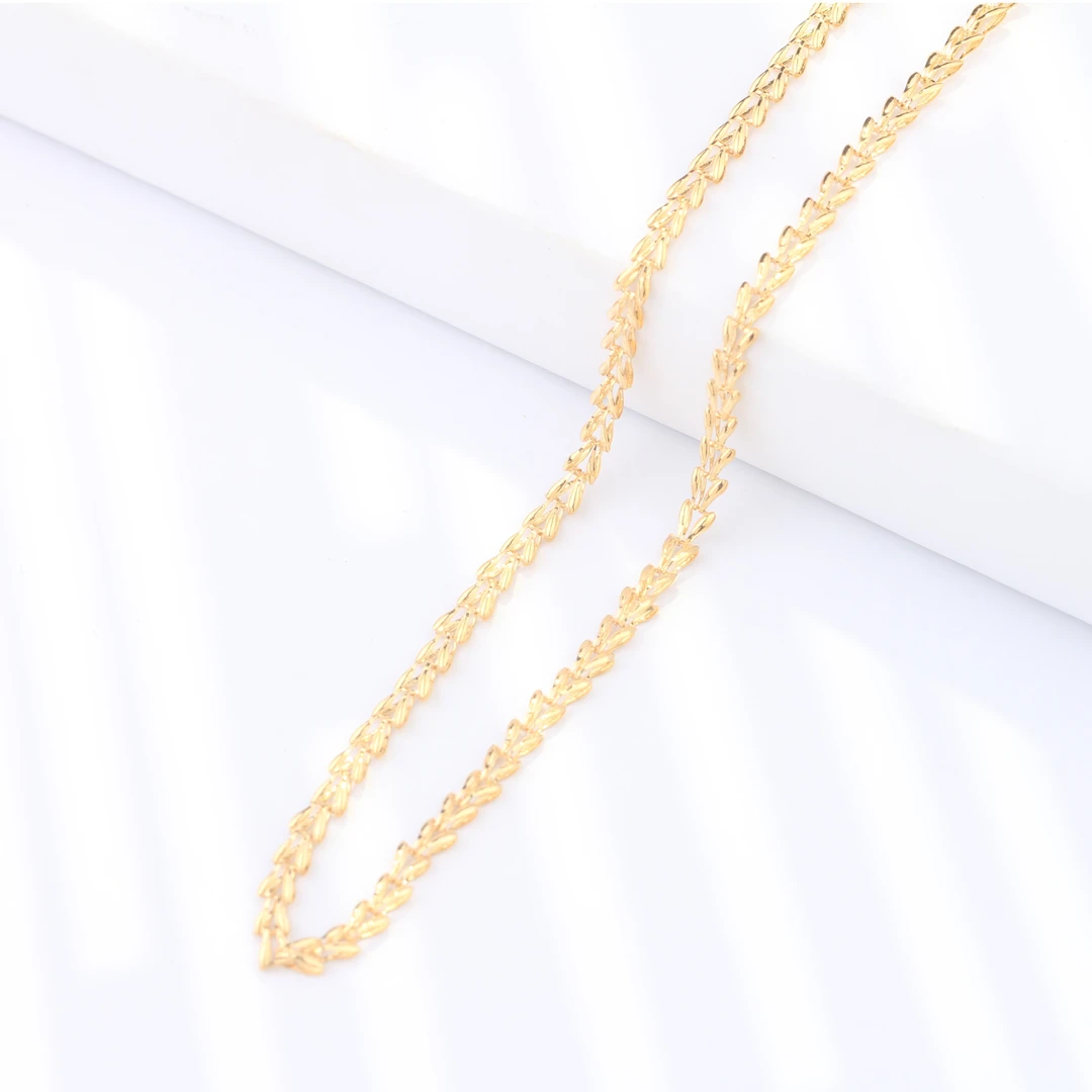 【麦穗项链】18K金麦穗项链女气质时尚18寸素款锁骨链小众高级感