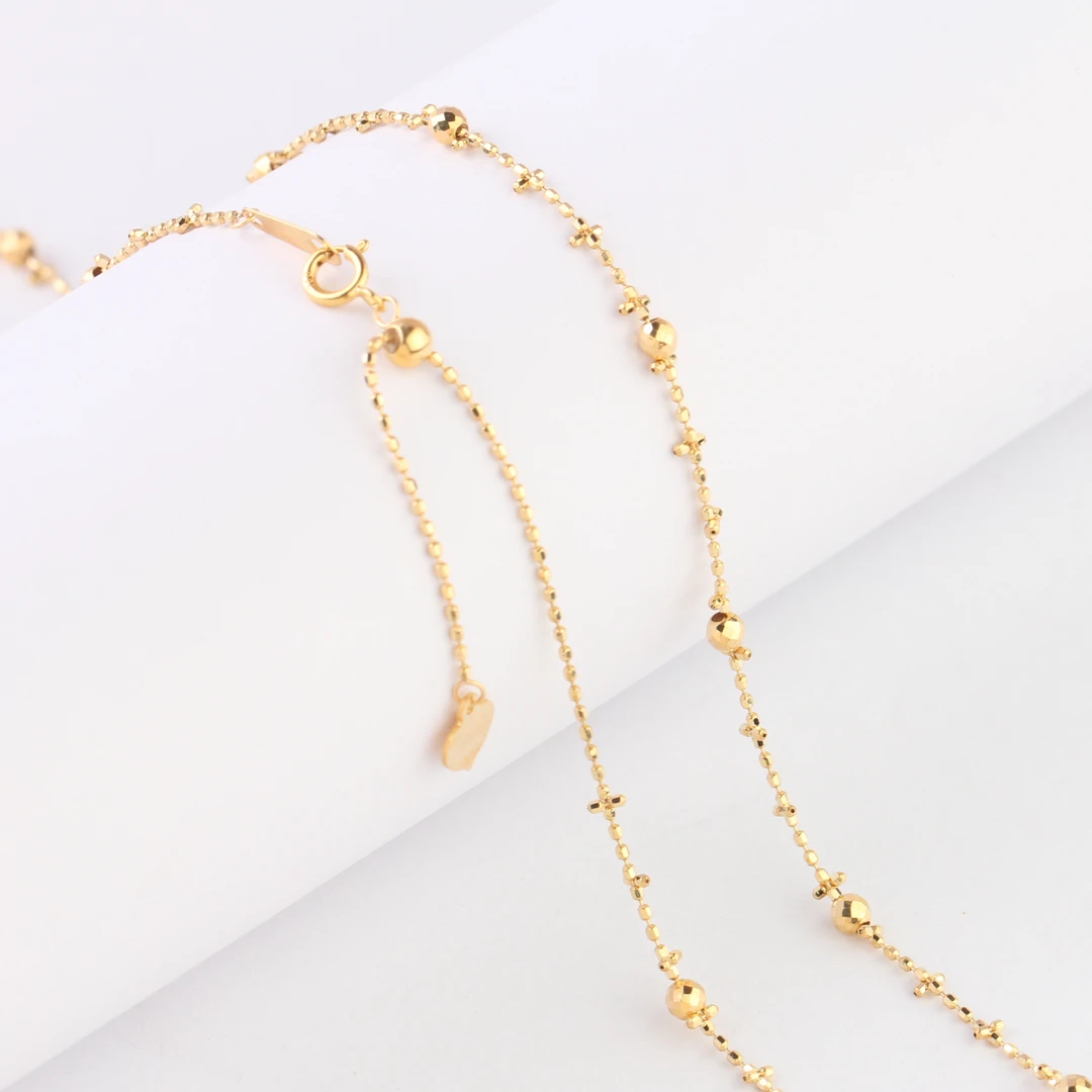 18k金仙女项链18寸女气质时尚百搭简约素链