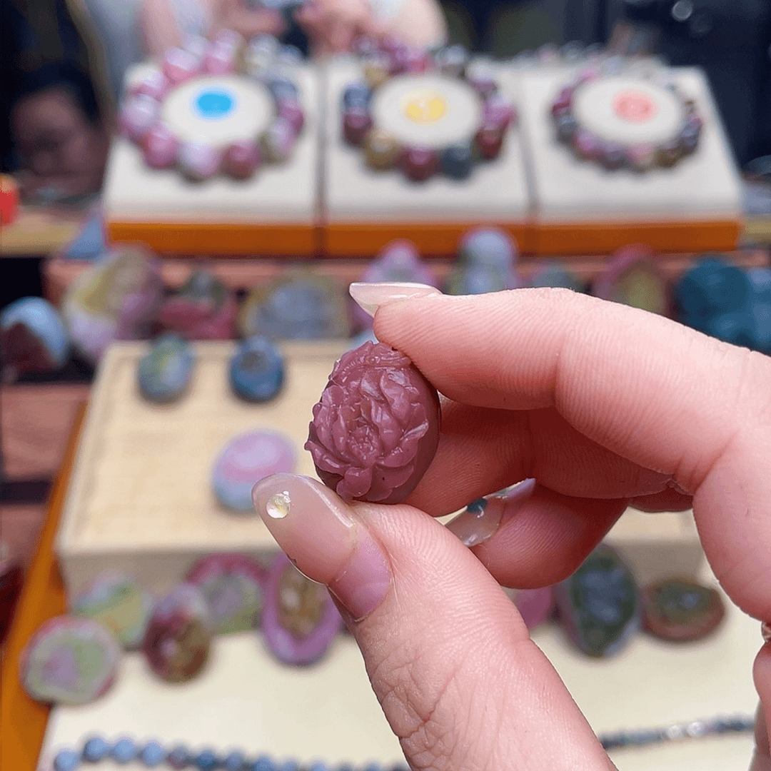 玛瑙/玉髓珠宝半成品未镶嵌盐源玛瑙蛋蛋花