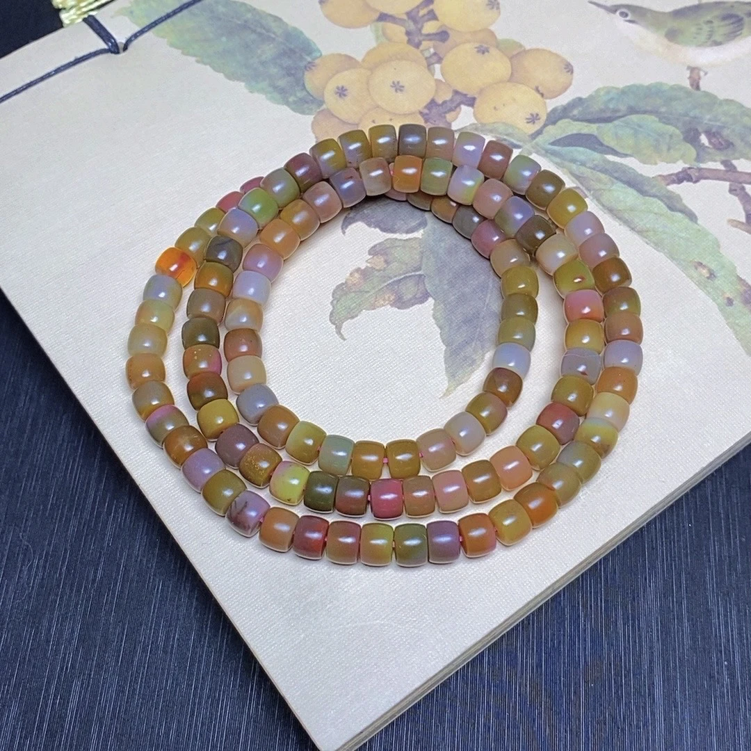 天然四川大凉山老料老矿盐源玛瑙浓郁直切多圈手串手链项链吊坠链