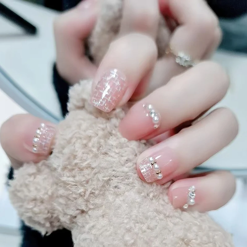 （短款）高级感小众显白美甲贴片假指甲美甲贴指甲片贴可拆卸穿戴甲