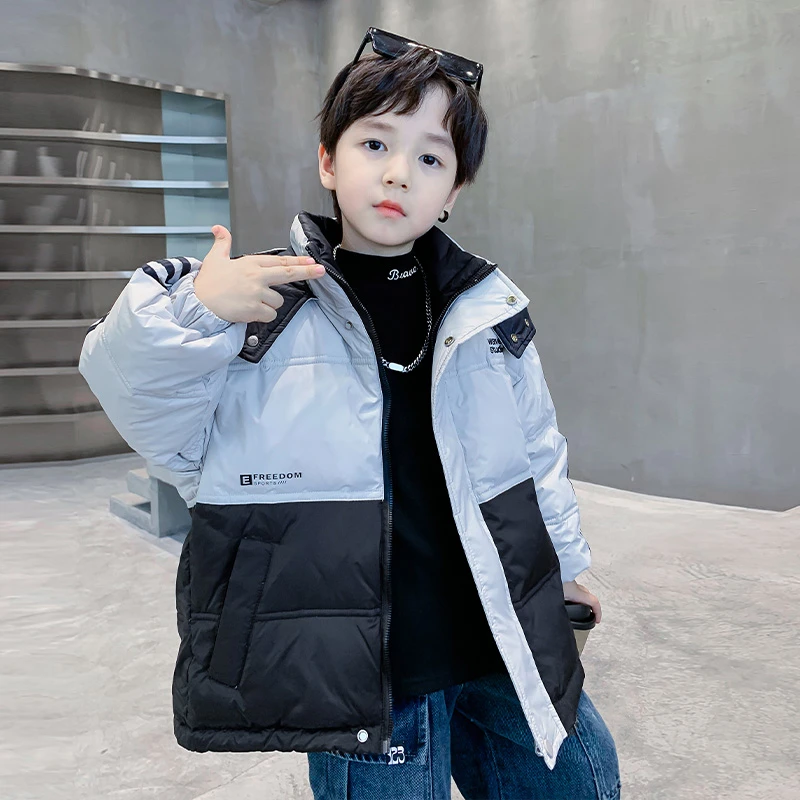 男童冬季羽绒服外套2025新款儿童中大童冬装白鸭绒高端加厚保暖潮