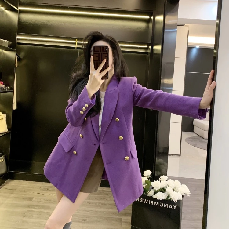 Leathercat西装外套女春秋2023年新款高级感小香风气质百搭小西服