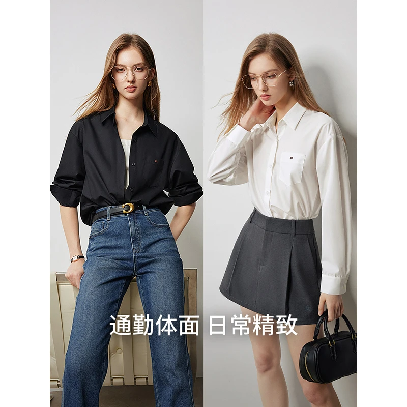 初语衬衣蓝色糖果色系轻盈透气多巴胺彩色衬衫2025年日常新款上衣