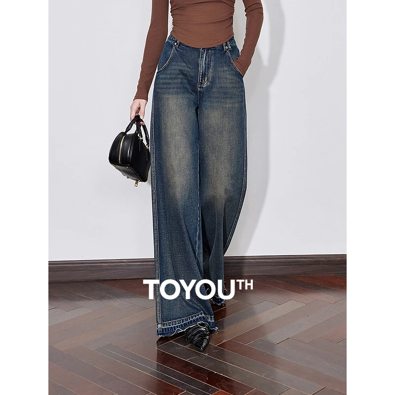 【琥珀流光】初语牛仔裤2025新款阔腿显瘦慵懒松弛感宽松长裤牛仔