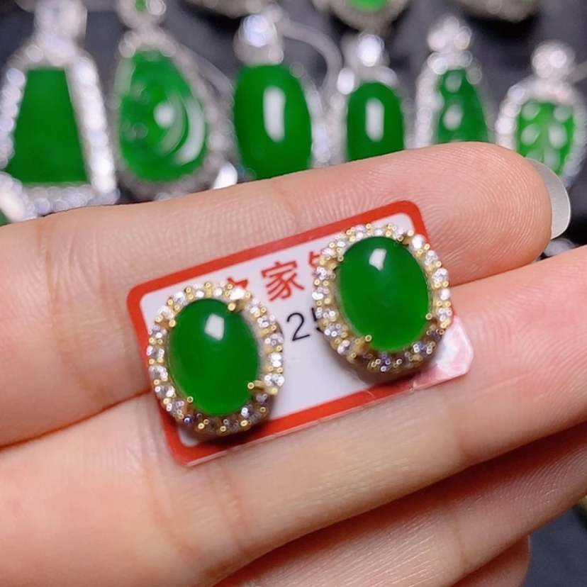 【闪购商品】翡翠挂件银S925镶嵌马鞍