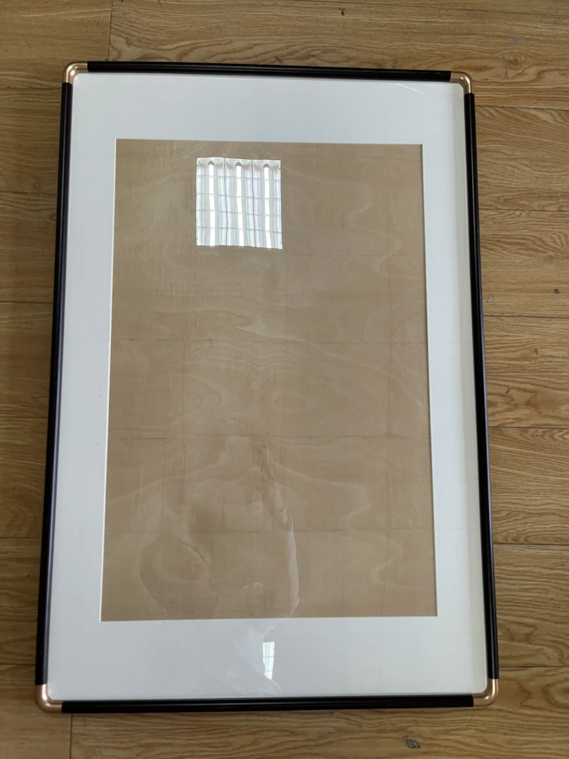【60*90cm内径实木仿铜角画框】圆角框 宣纸画框国画书法字画裱框