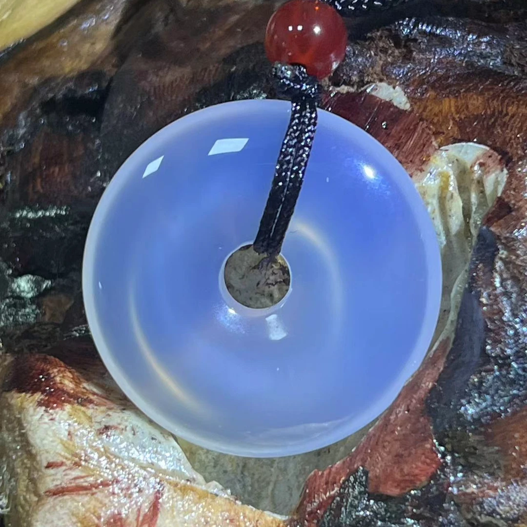 天然玉石冰透玛瑙平安扣