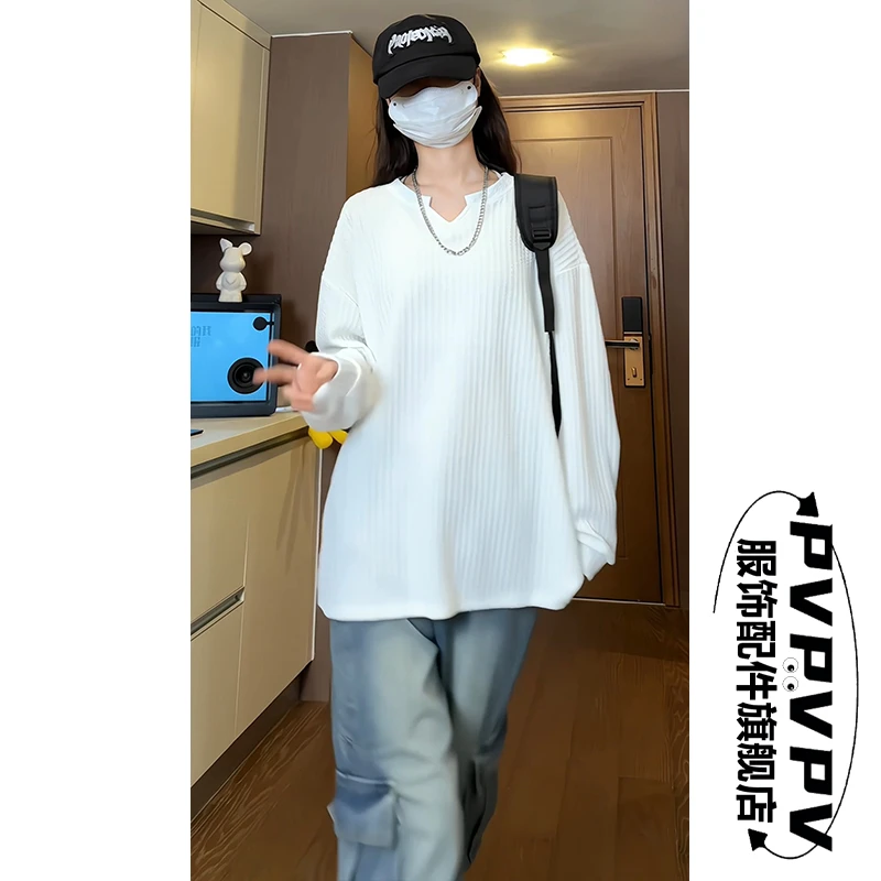 2024新款长袖t恤男早春初秋冬季卫衣男生穿搭内搭百搭宽松打底衫