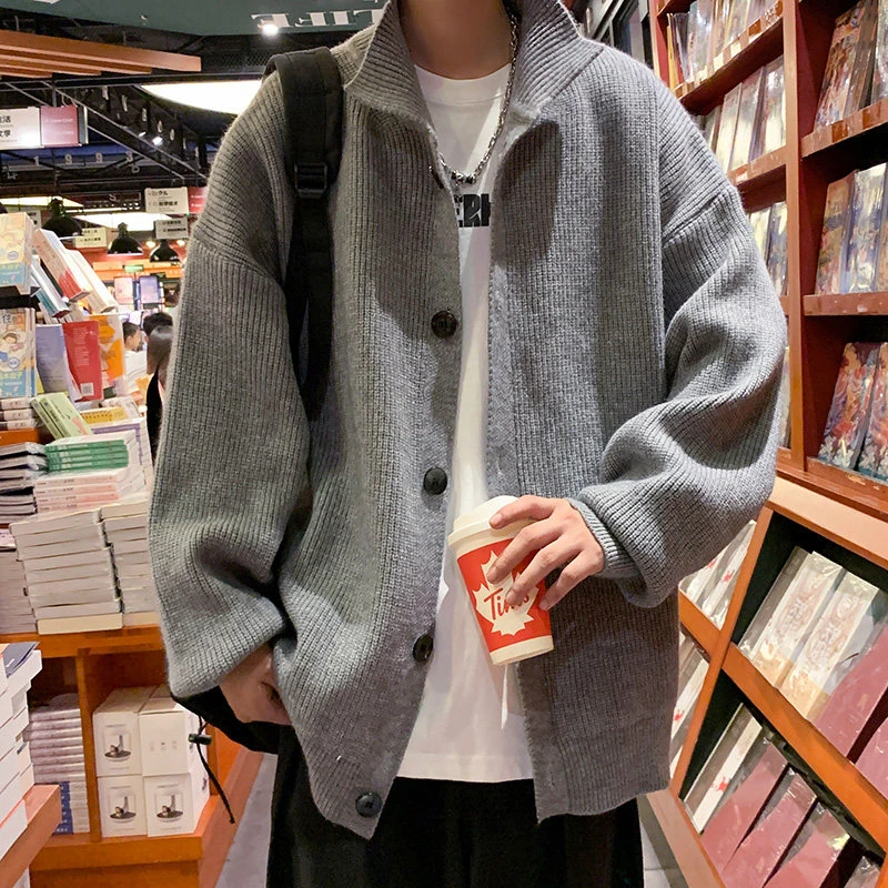 慵懒风松弛感2025春季单排扣开衫高级感美式针织百搭男女同款