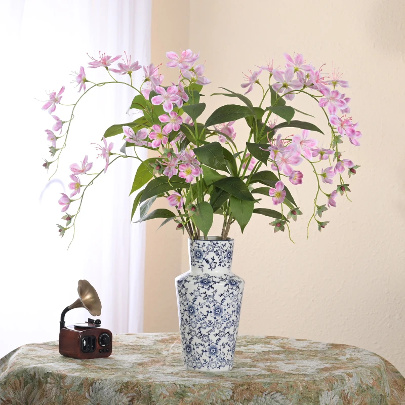 仿真花金丝茉莉垂吊花藤客厅餐桌装饰桌面婚礼手捧花摄影道具