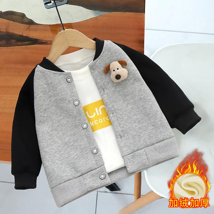 宝宝外套春秋款男童卫衣秋季儿童棒球服早秋纯棉秋冬婴儿衣服秋装