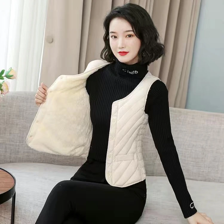 2025新款棉马甲女秋冬短款显瘦加绒加厚修身内穿保暖大码背心坎肩