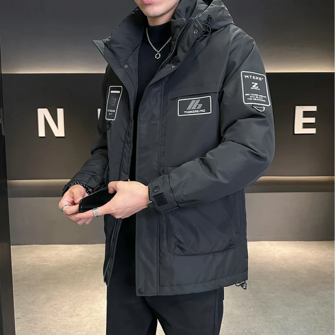 【云际系列升级加长款】冬季百搭工装加厚防风连帽冲锋衣外套80291