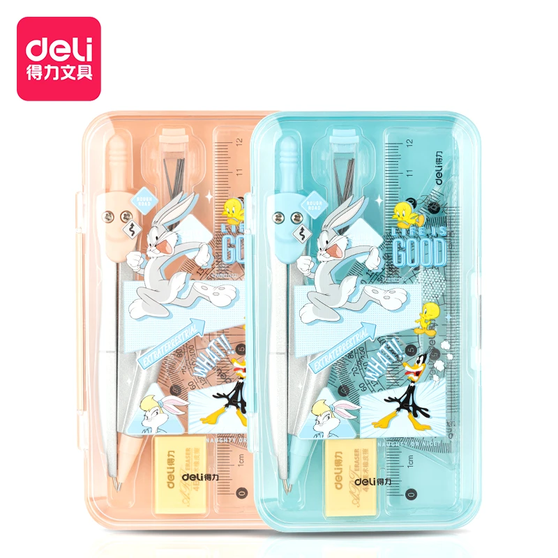 Deli/得力VC109-LT乐一通尺规套装(蓝色/粉色)(套)