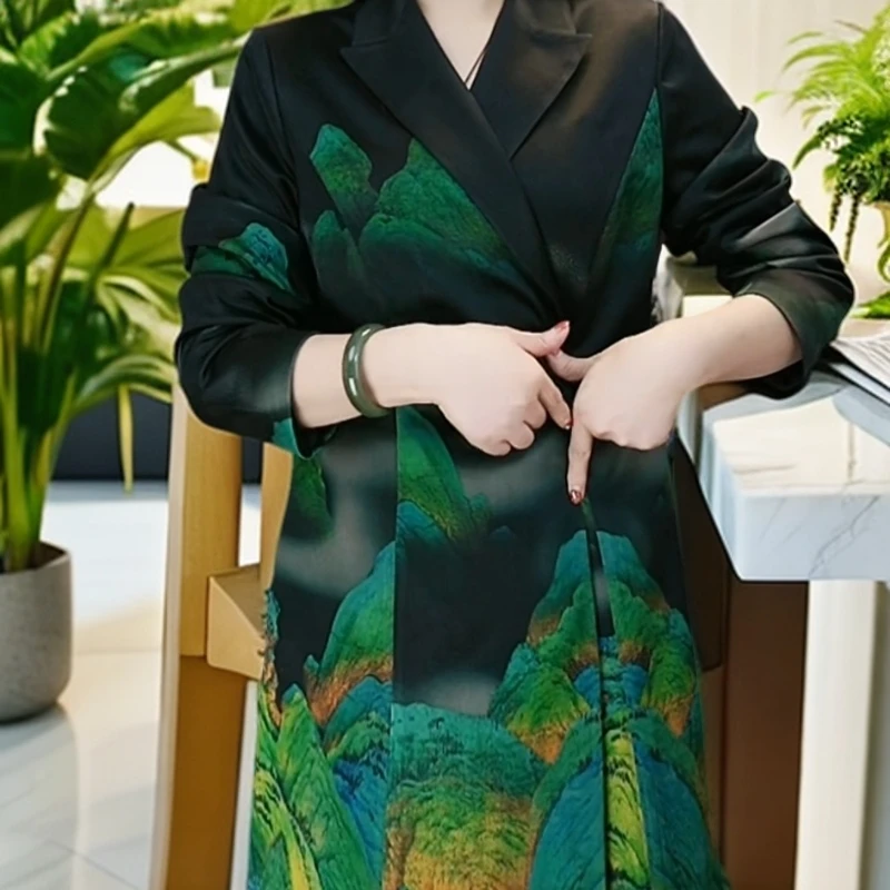 香云纱千里江山风衣