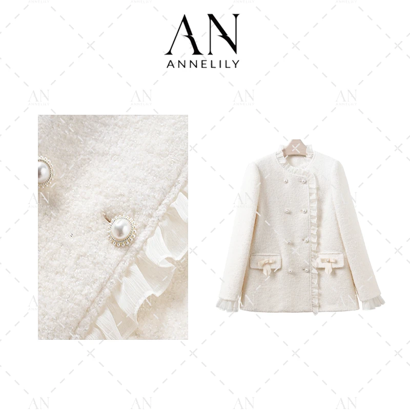 ANNELILY【月色】秋季新款时尚气质轻奢法式外套AW2409108