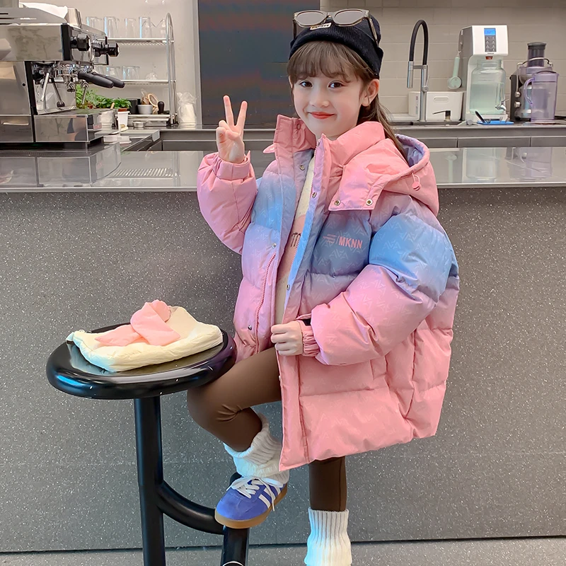 女童棉衣2024新款洋气中大童女装冬季外套儿童秋冬款加厚新款棉服