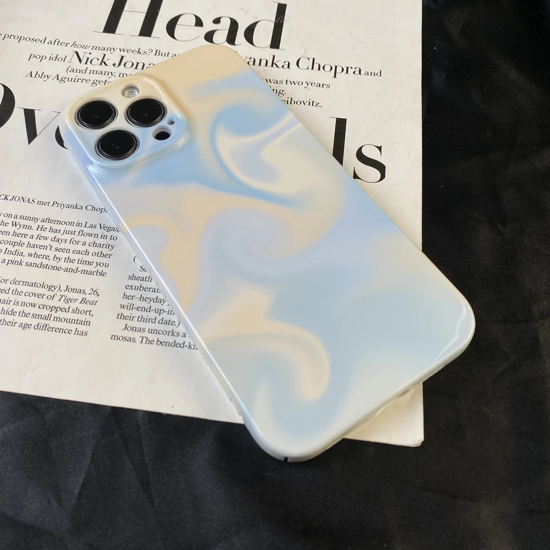 适用苹果14华为荣耀oppo云顶奶油极简创意全包情侣个性菲林手机壳