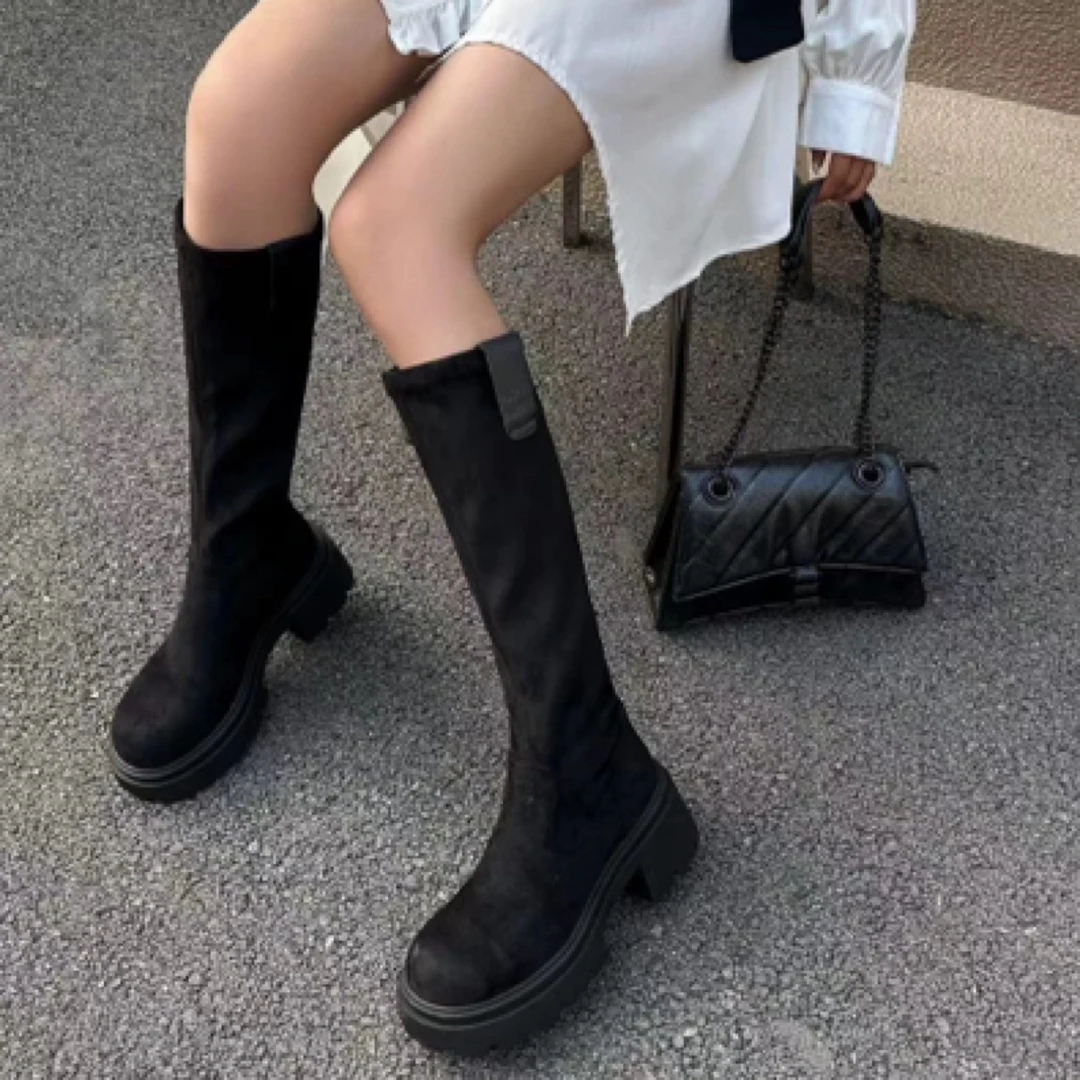 焕焕 自留款百搭高筒弹力瘦瘦靴