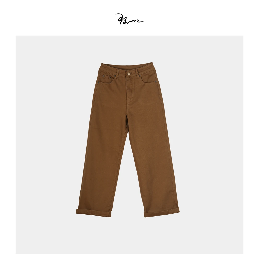 【月桂】陆一口定制磨毛直筒牛仔裤