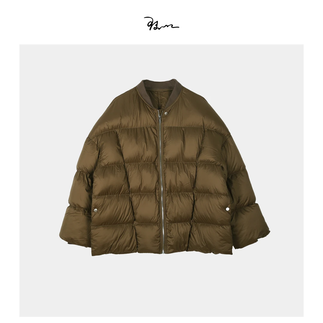 陆一口女装定制立领廓形短款羽绒服