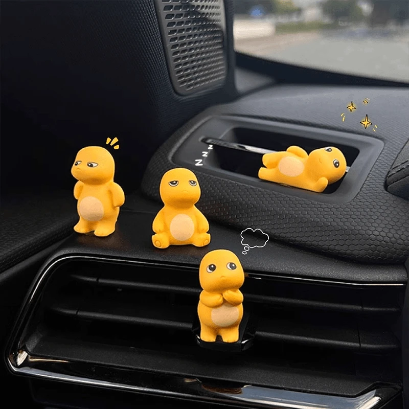 可爱网红萌龙治愈系汽车系车饰品摆件中控台车内2024新款解压车载