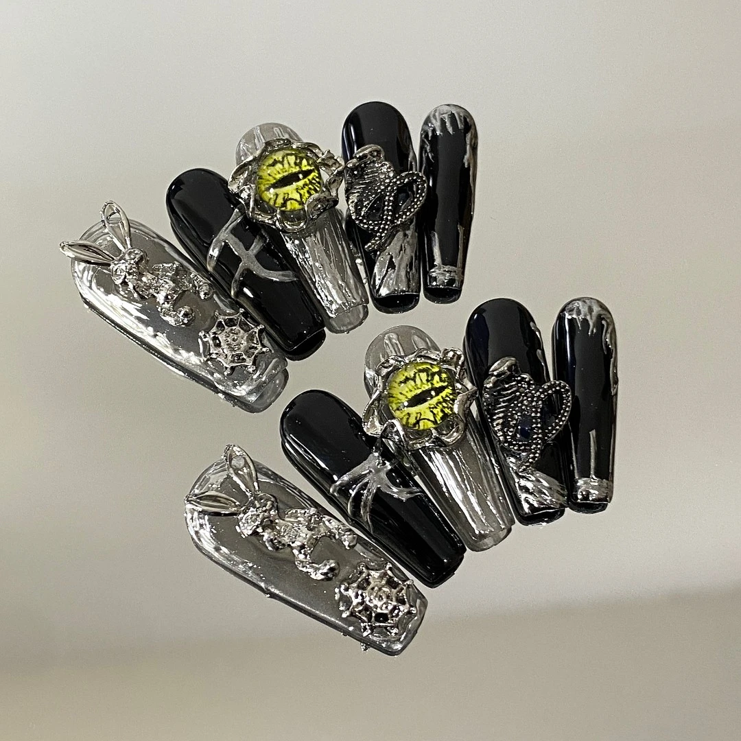 【噩梦之主】长梯暗黑风轻奢纯手工穿戴甲哥特风手工美甲美甲