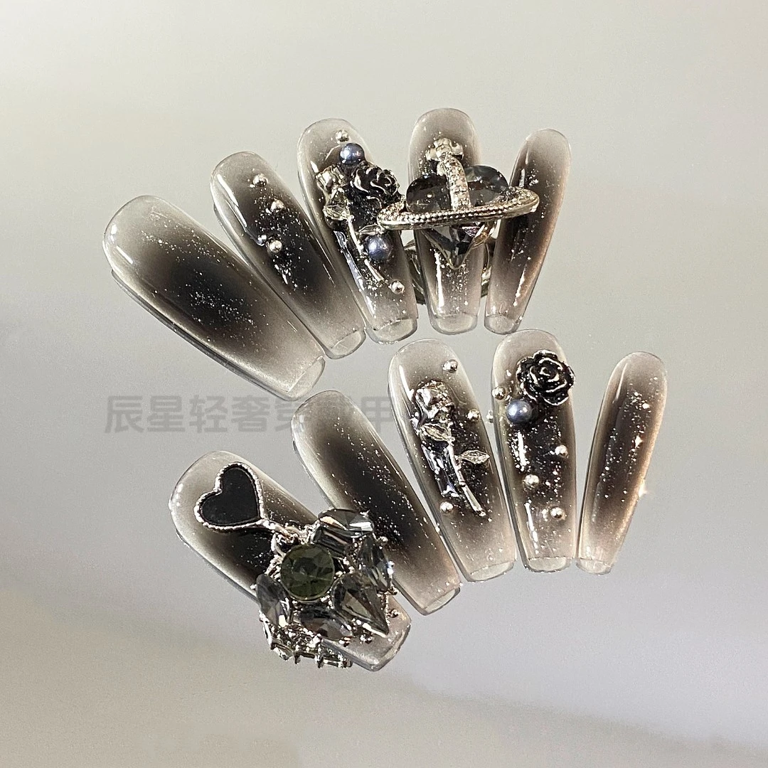 【花祭】长款穿戴甲暗黑新款穿戴甲轻奢纯手工穿戴甲小众轻奢穿戴甲