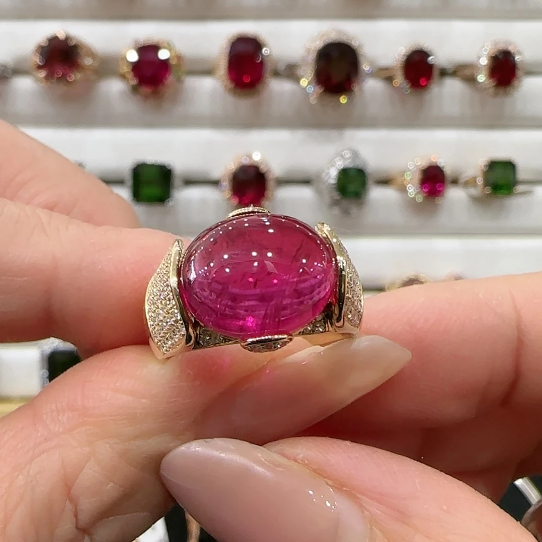 【闪购商品】碧玺戒指18K金镶嵌m*y