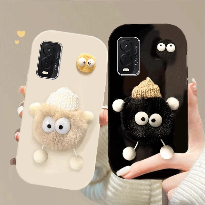 适用于360奇少年Q30手机壳毛绒煤球创意御姐潮流搞笑个性冷淡风软
