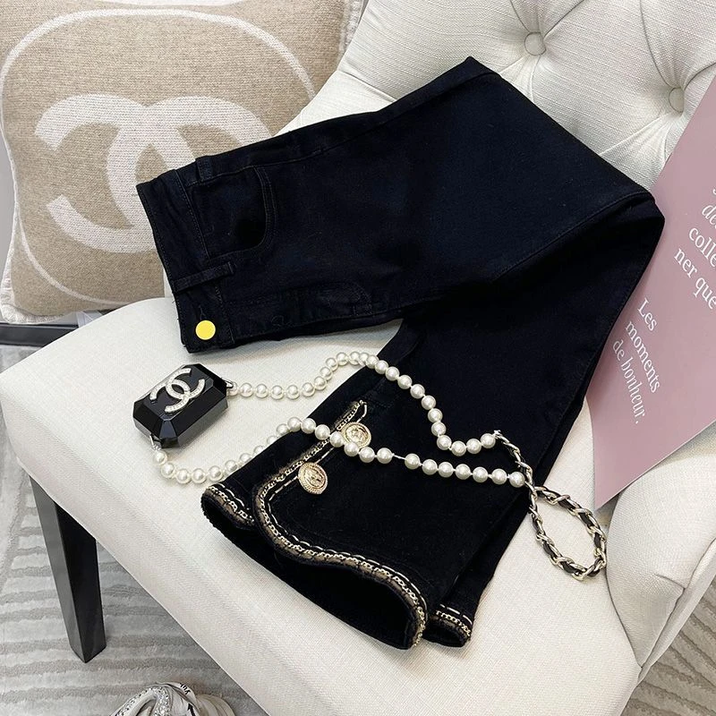 【清仓特价】女童高腰加绒喇叭裤春秋款小个子百搭休闲显瘦直筒子