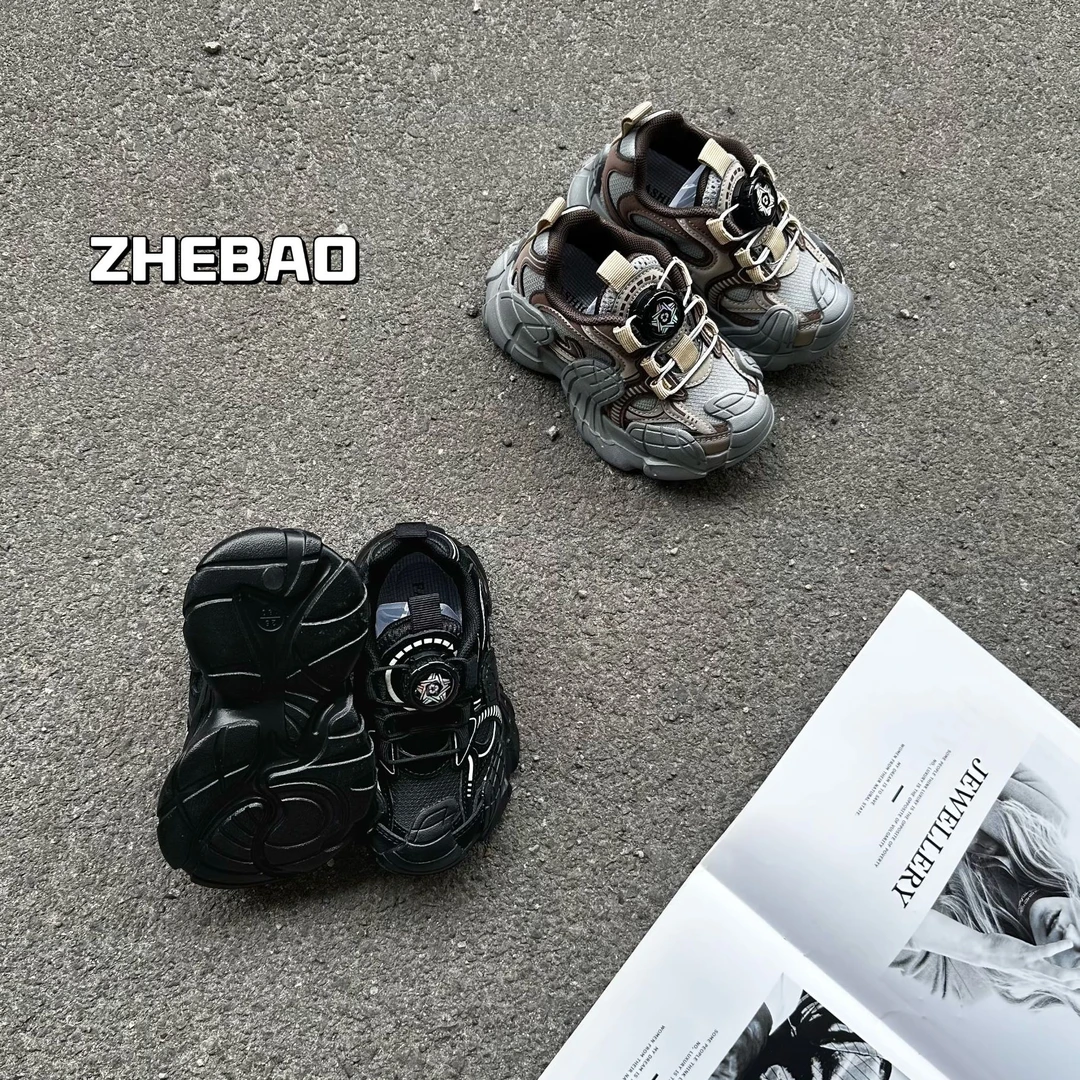 秋冬儿童运动鞋【八爪鱼扭纽扣】潮流男童老爹鞋时尚女童轻便休闲鞋