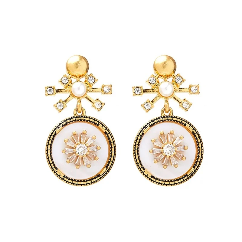 铜合金合成锆石耳饰 Keytags |在圣诞节 为自己下起了雪~雪花