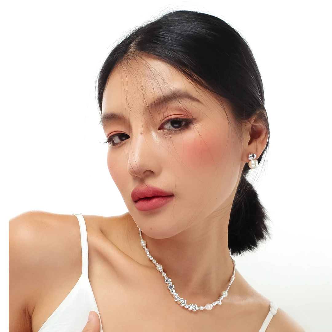 链子925银仿珍珠 925银小碎银子贝珠项链气质轻奢时尚百搭18