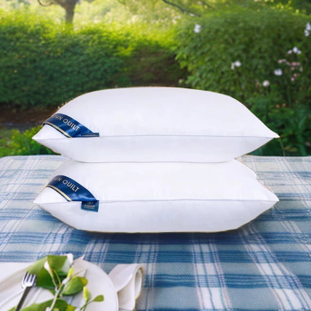 高档希尔顿枕头单个成人装不塌陷不变形家用枕头芯酒店枕芯丝绒枕