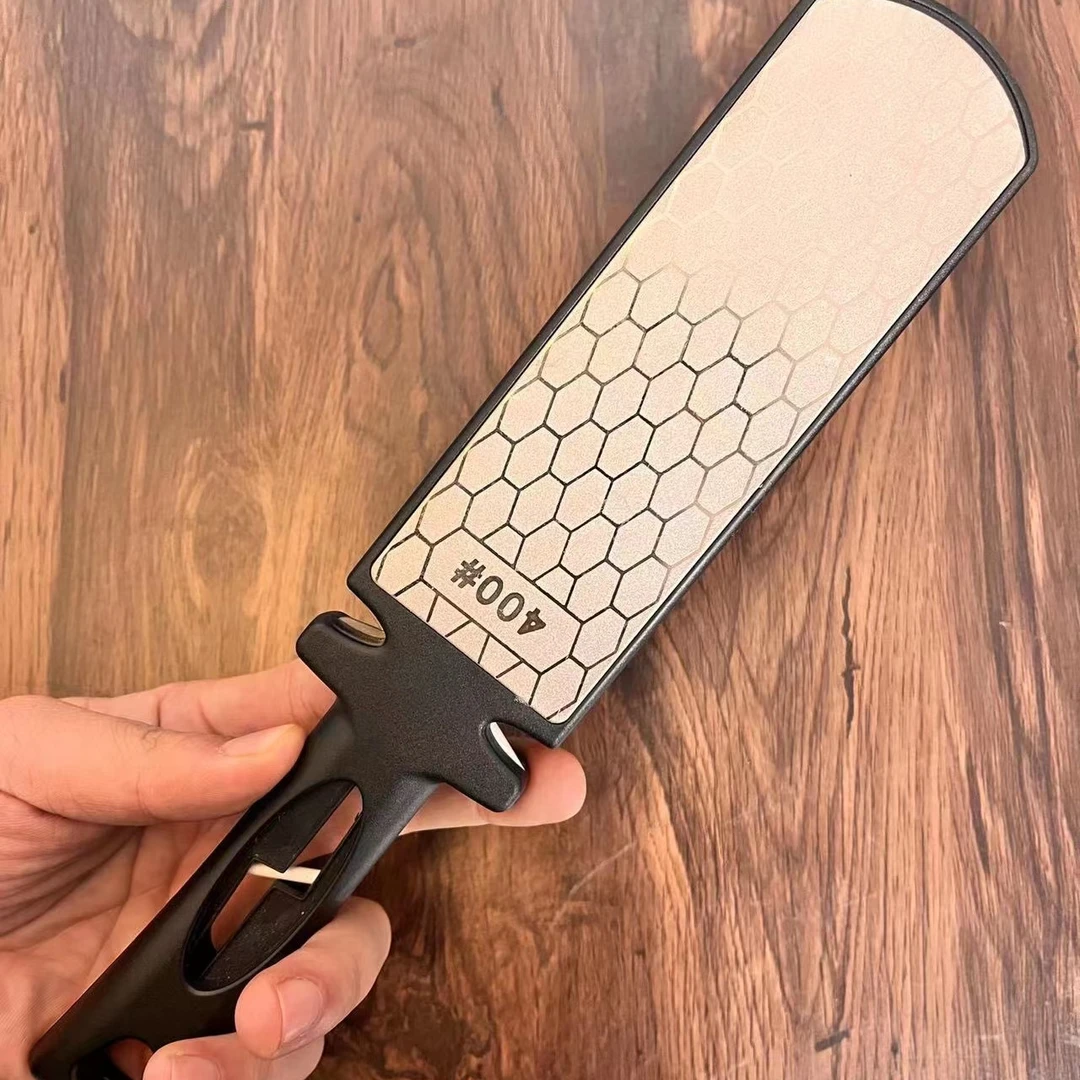 日本家用神器厨房用手持多功能双面厨师手工锋利细纹磨刀器快速