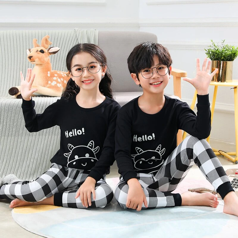 儿童纯棉秋衣秋裤宝宝秋裤内衣套装长袖薄款中大童打底保暖睡衣套