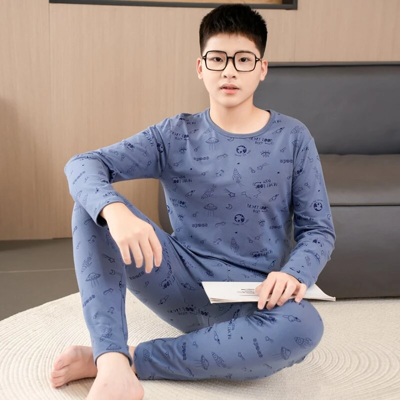 胖童儿童秋衣纯棉加肥加大男童女童内衣套装大童纯棉秋裤宝宝睡衣