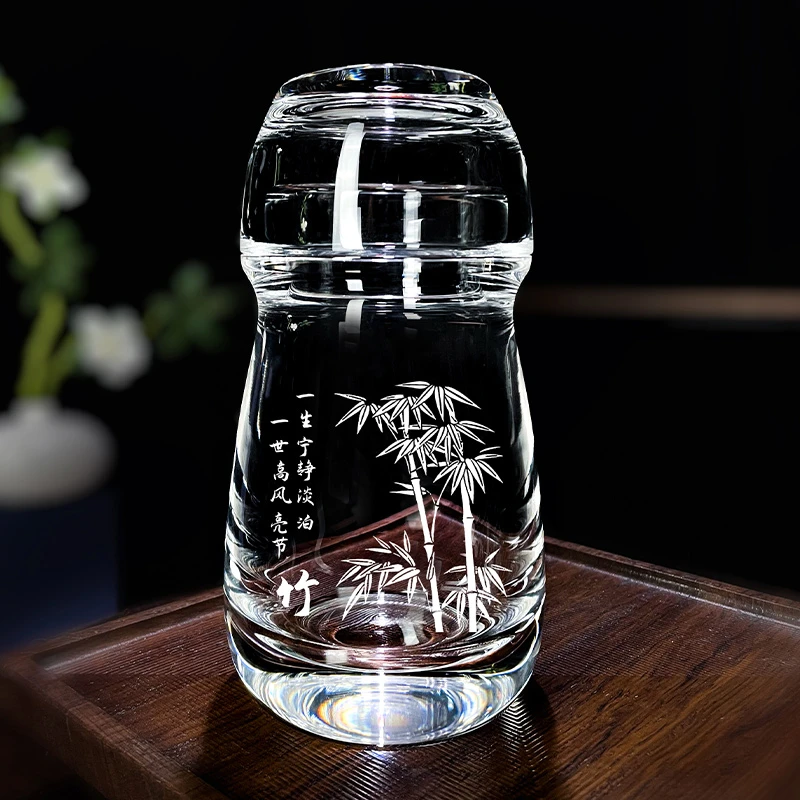 安享生活原矿水晶杯原石福禄“葫芦”创意高端泡茶杯茶器水杯好物