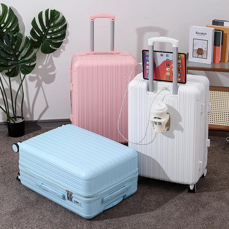 Seis行李箱女新款高颜值旅行箱万向轮多功能拉杆箱密码结实耐用