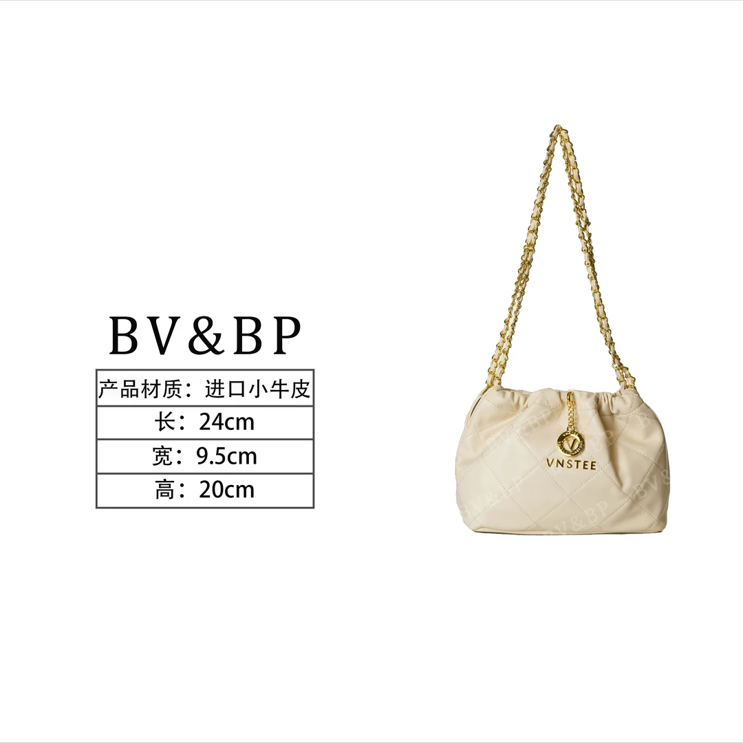 BV&BP· 原创设计 真皮高定手提单肩包  BV3061-小号-米白