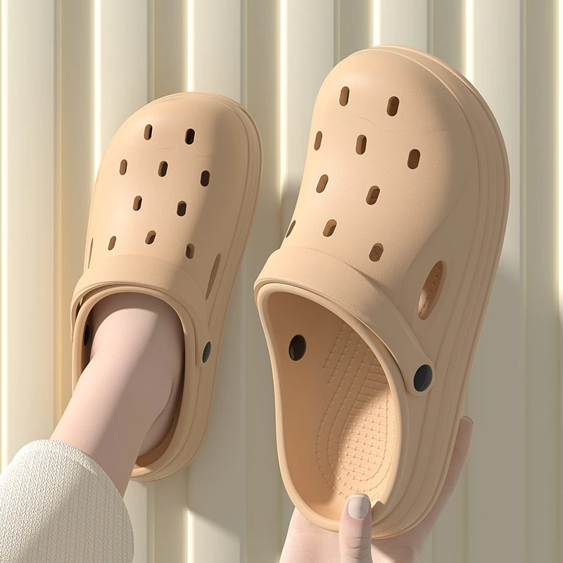 厚底洞洞鞋女士夏季情侣舒适休闲时尚百搭包头护士洞洞凉拖鞋防滑