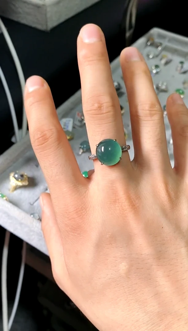 【闪购商品】翡翠戒指银S925镶嵌...........