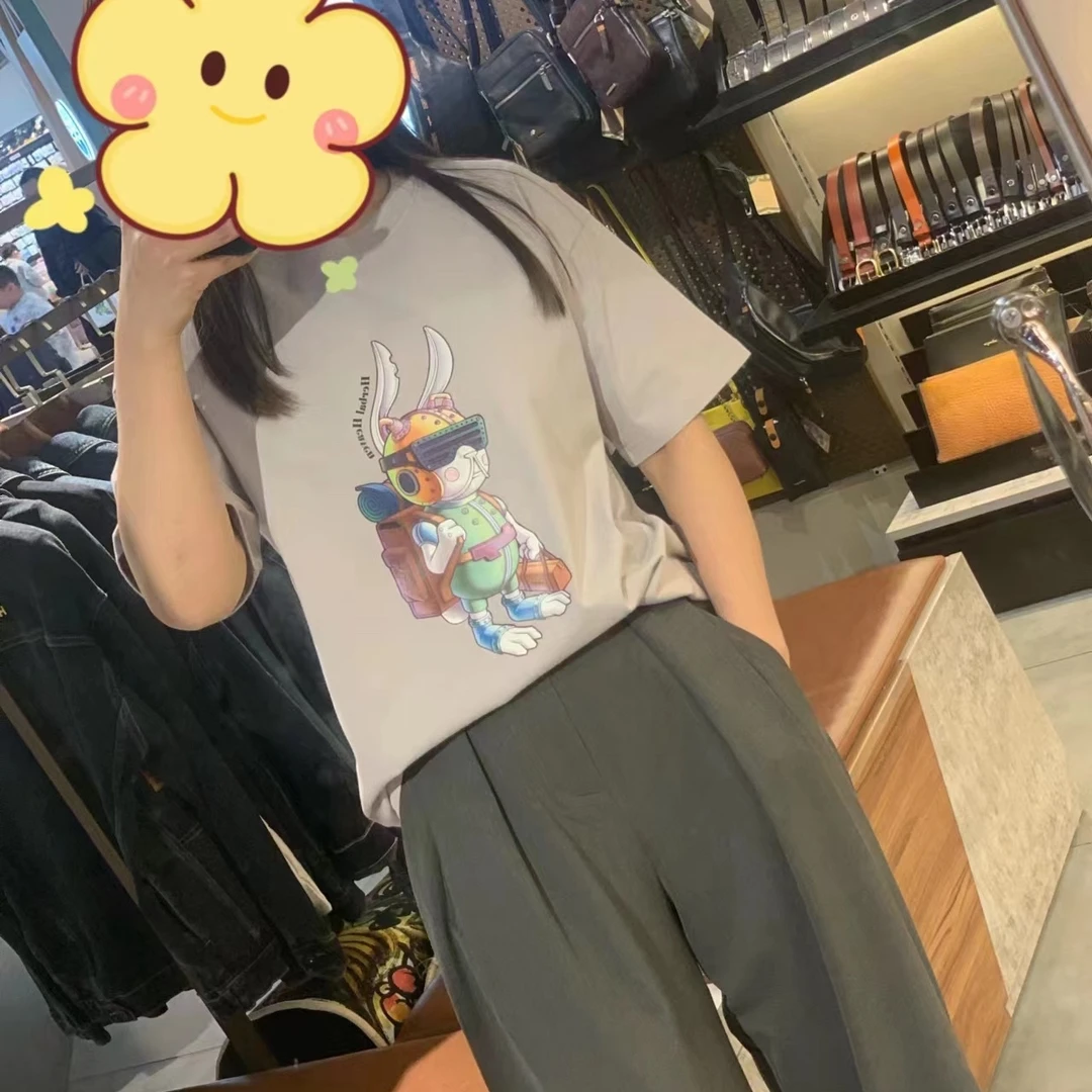 HERBAL HEAVEN/食草堂食草堂棉质T恤衣服宽松春夏宽松短袖纯棉