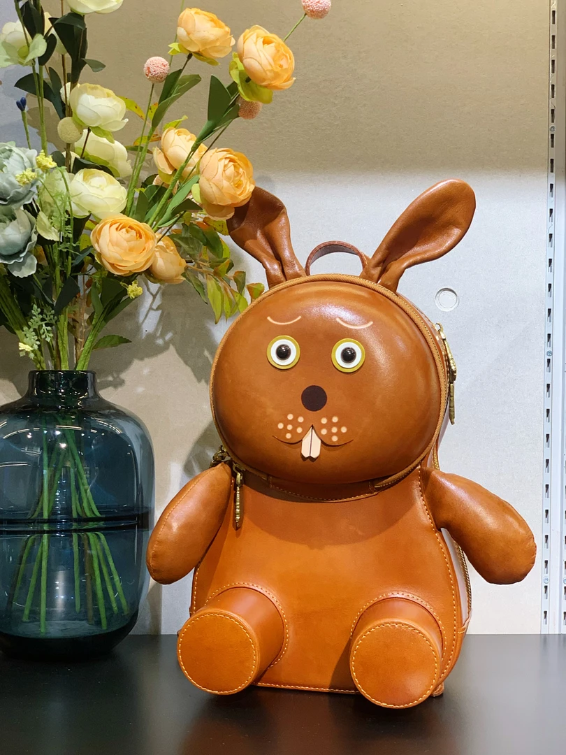 食草堂手工制作高定款双肩兔子包