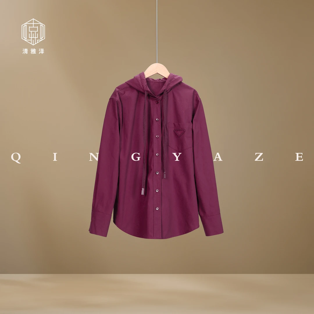 红尘梦！细旦匹马棉民族感定制色连帽外套！GZ4996