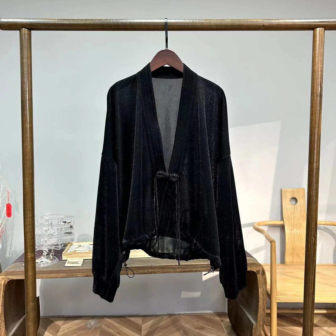 银河有迹可循！进口针织醋酸织银国风外套！GZ2343