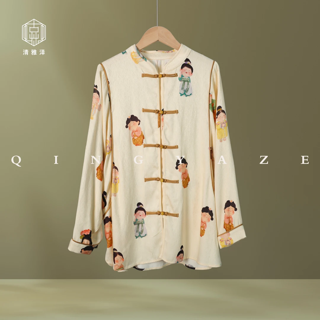 奶糯小唐人！提花新中式上衣！ GZ4342